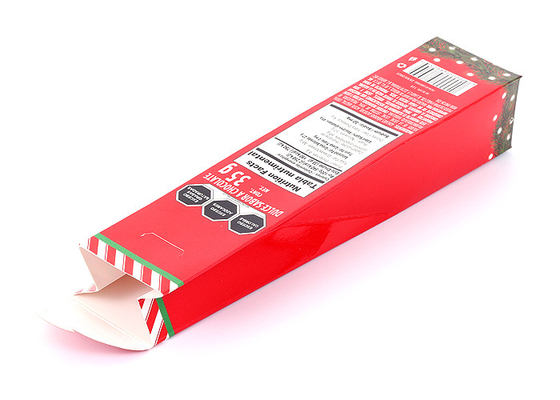 Christmas Printed Cardboard Display Stands Chocolate Packing For Supermarket