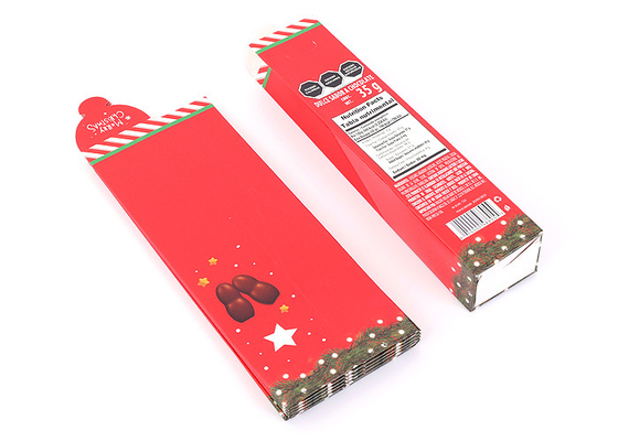 Christmas Printed Cardboard Display Stands Chocolate Packing For Supermarket