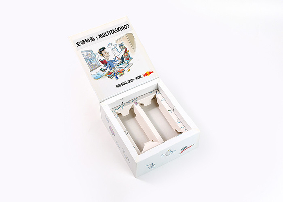 CMYK Food Storage Cardboard Boxes Tray With Drink Holder