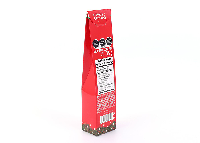 Christmas Printed Cardboard Display Stands Chocolate Packing For Supermarket
